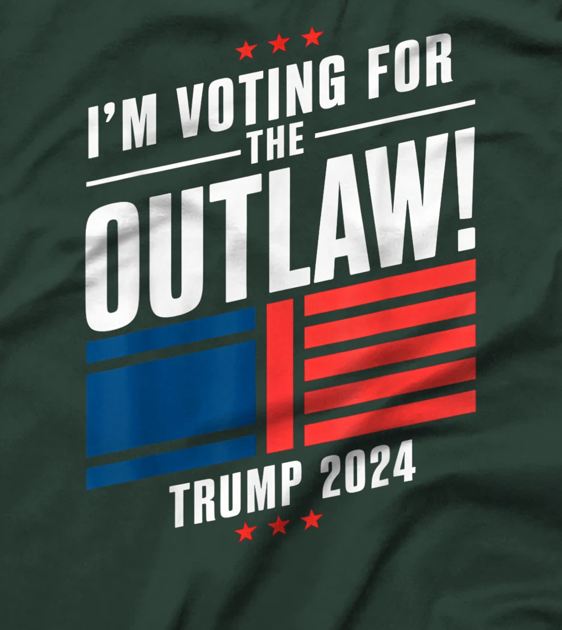 I'm Voting for The Outlaw Funny Pro Trump 2024 T-Shirt