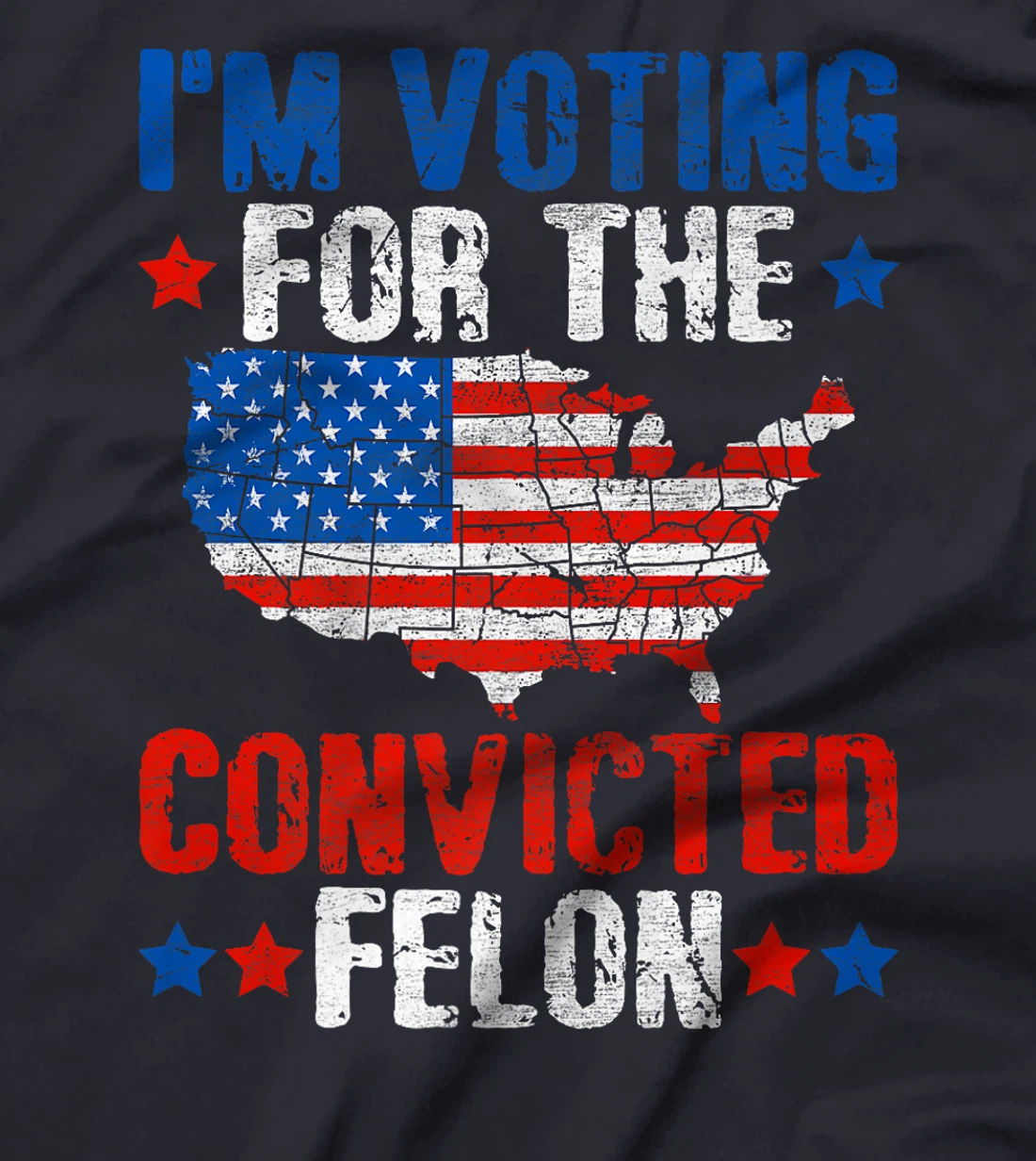I'm Voting For The Convicted Felon Funny Pro Trump 2024 Premium T-Shirt