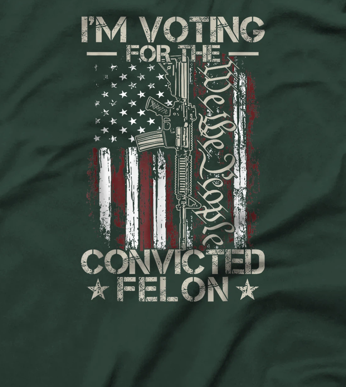 I'm Voting For The Convicted Felon Funny Pro Trump 2024 T-Shirt