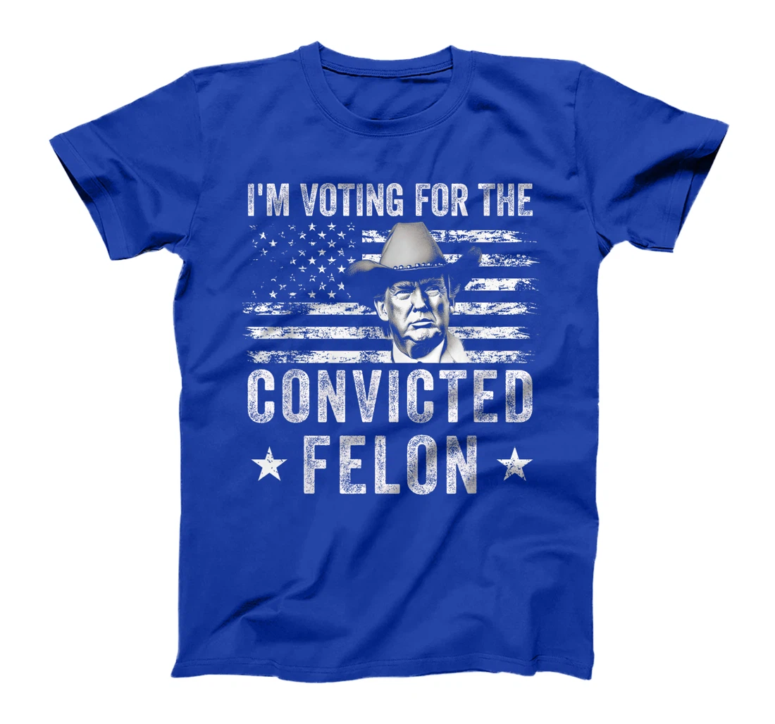 Vintage I'm Voting For The Convicted Felon Trump Cowboy T-Shirt