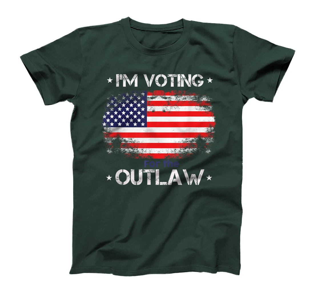 I'm Voting For The Outlaw Funny Pro Trump 2024 Election T-Shirt