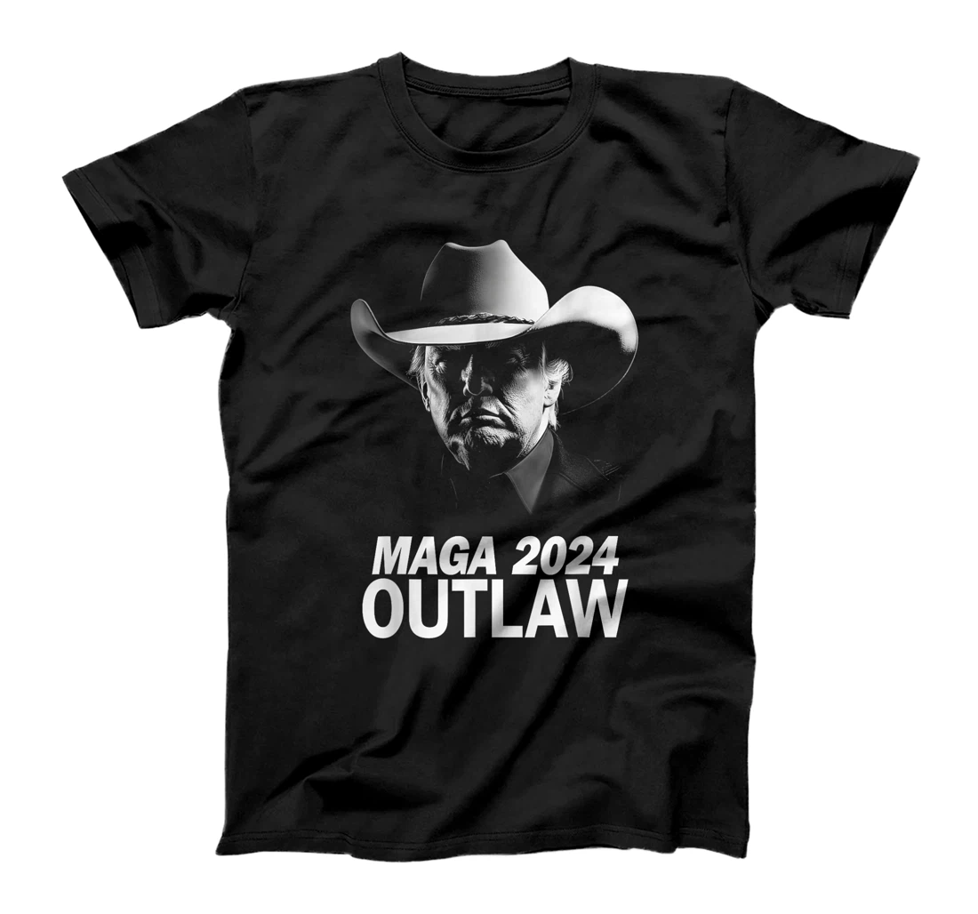 Funny Trump Cowboy MAGA 2024 I'm Voting For The Outlaw T-Shirt