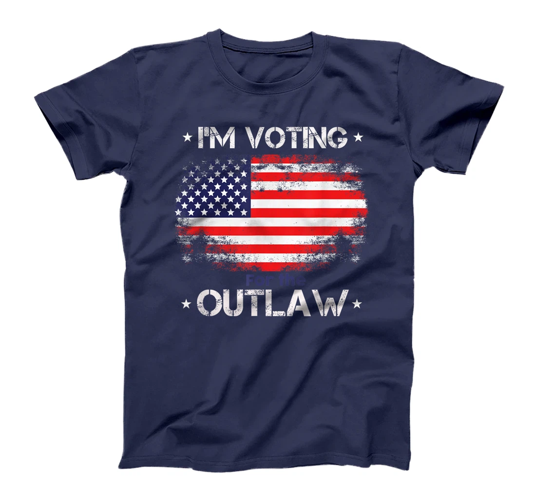 I'm Voting For The Outlaw Funny Pro Trump 2024 Election T-Shirt