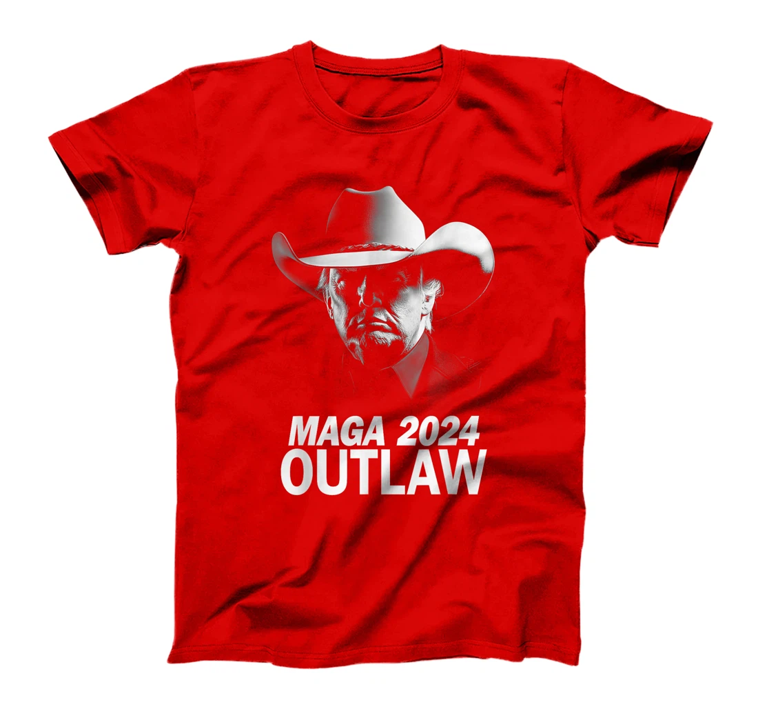 Funny Trump Cowboy MAGA 2024 I'm Voting For The Outlaw T-Shirt
