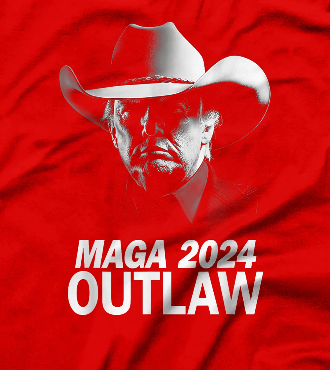 Funny Trump Cowboy MAGA 2024 I'm Voting For The Outlaw T-Shirt