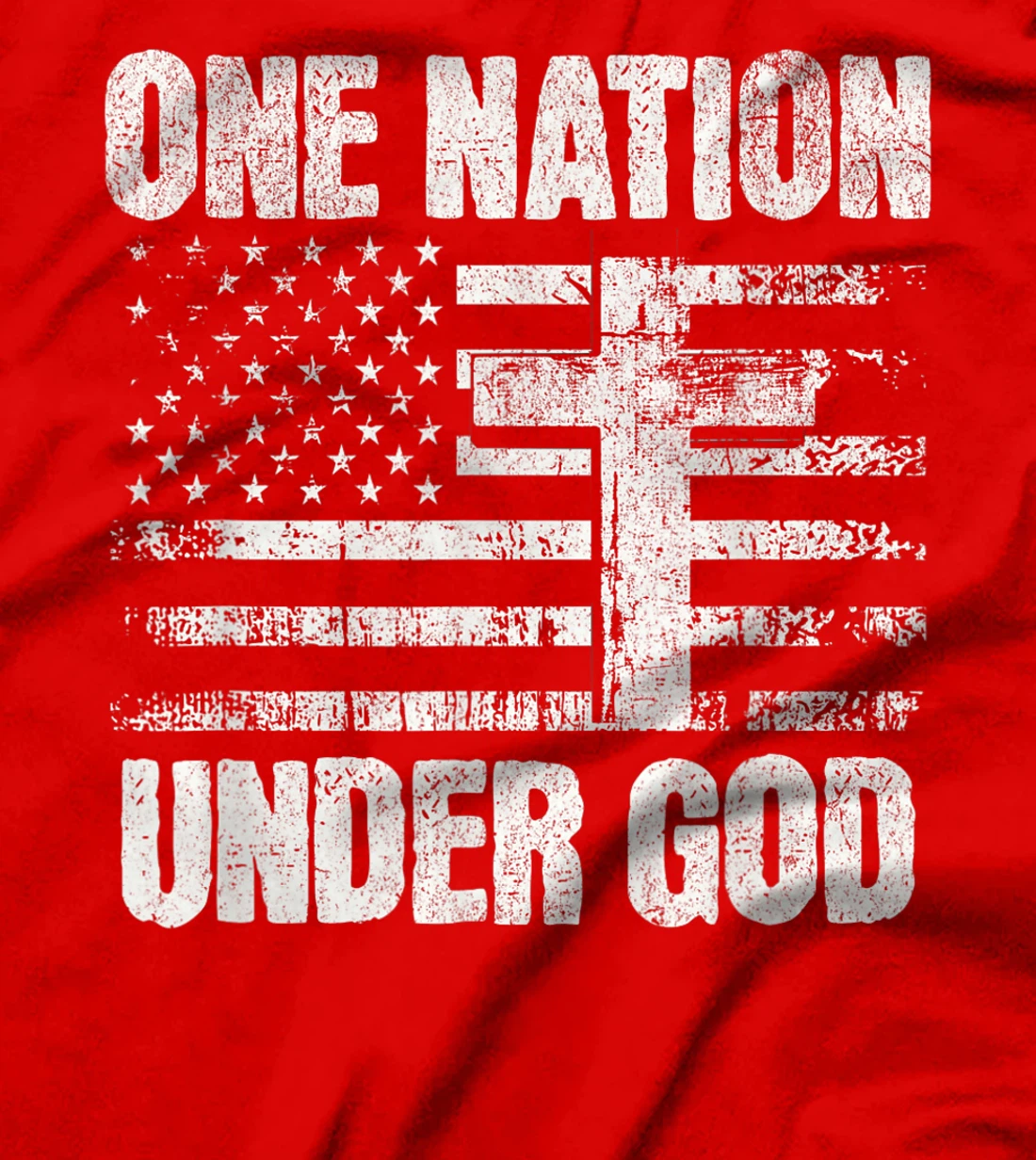 Christian One Nation Under God USA Flag T-Shirt