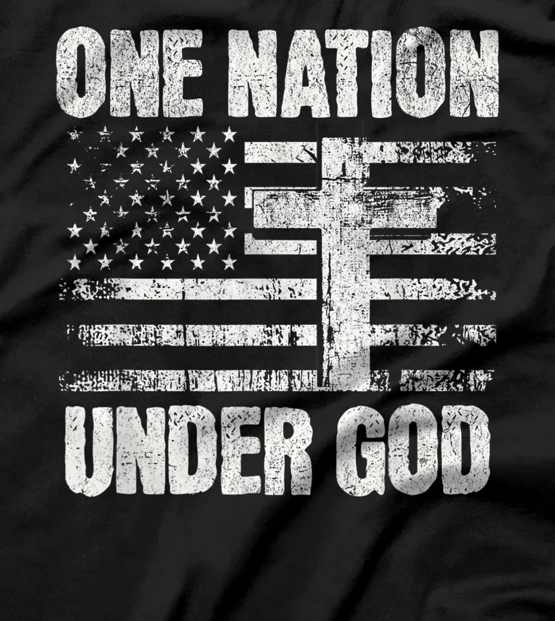 Christian One Nation Under God USA Flag T-Shirt