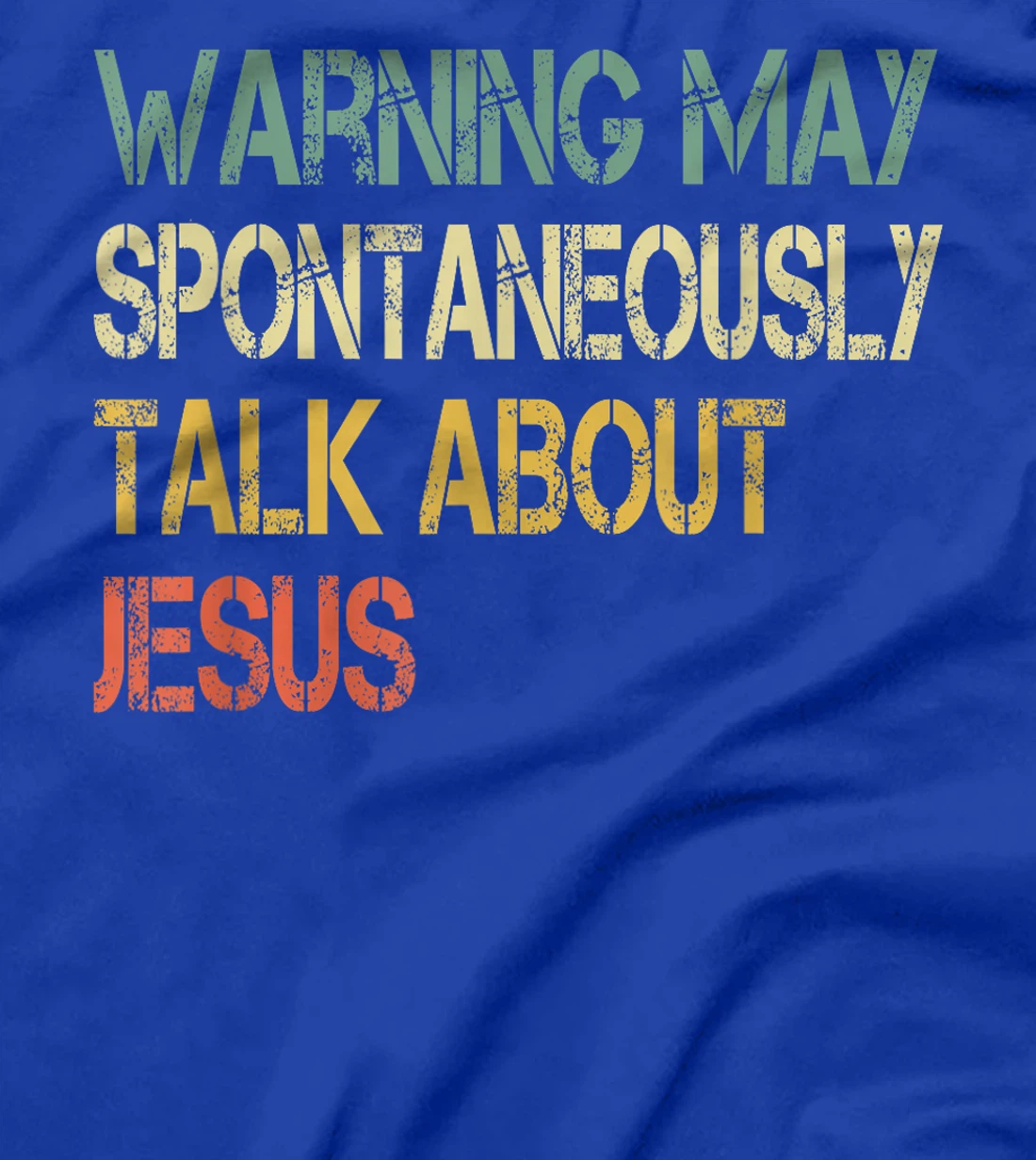 Christian Mens Warning May Talk About Jesus God Bible Faith T-Shirt