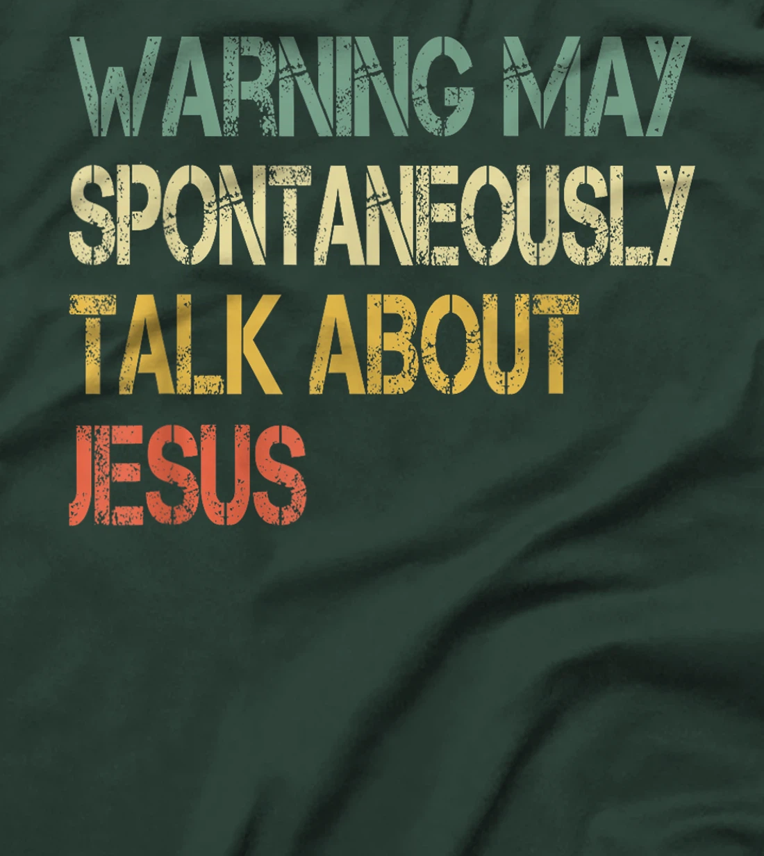Christian Mens Warning May Talk About Jesus God Bible Faith T-Shirt