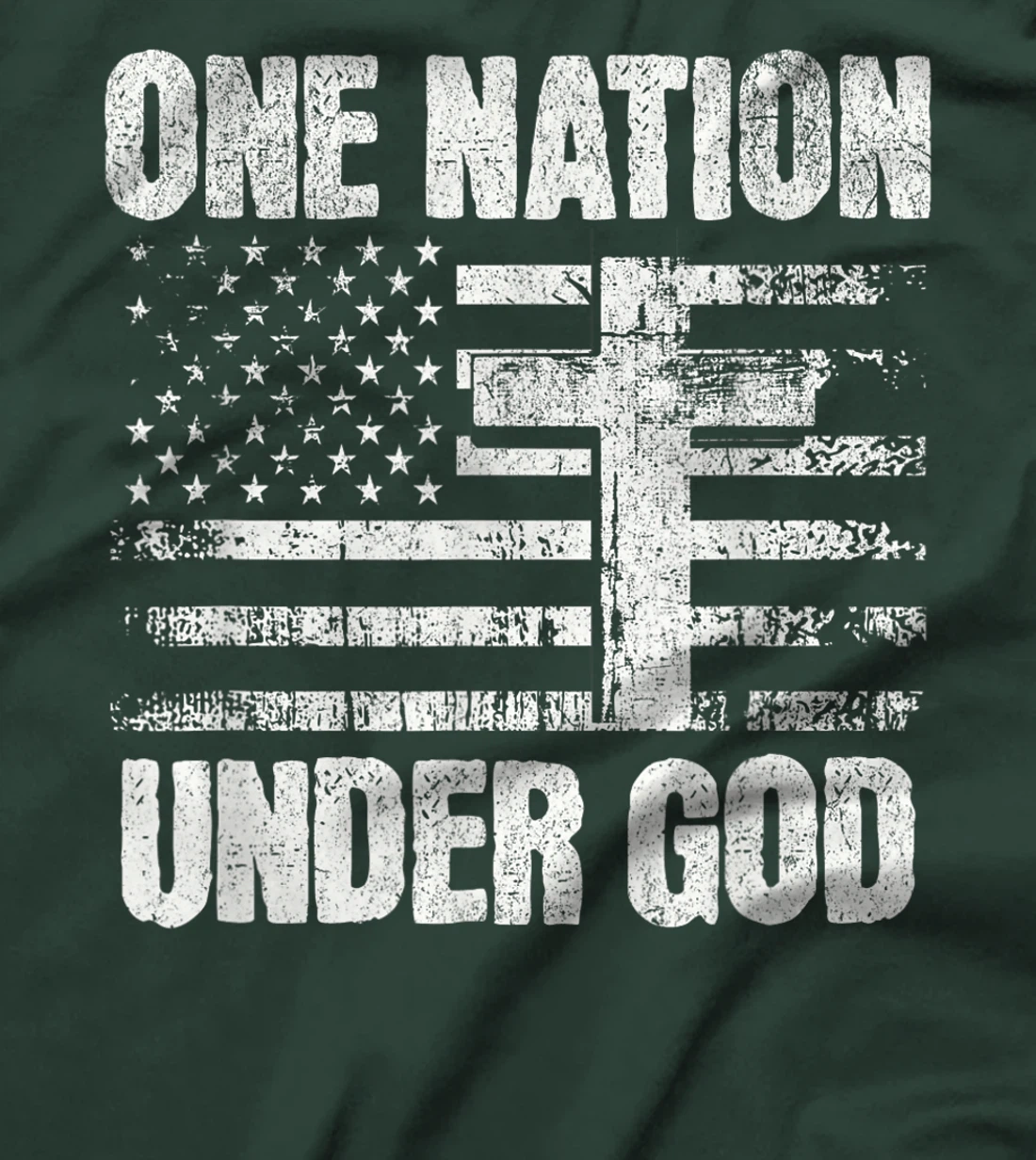 Christian One Nation Under God USA Flag T-Shirt
