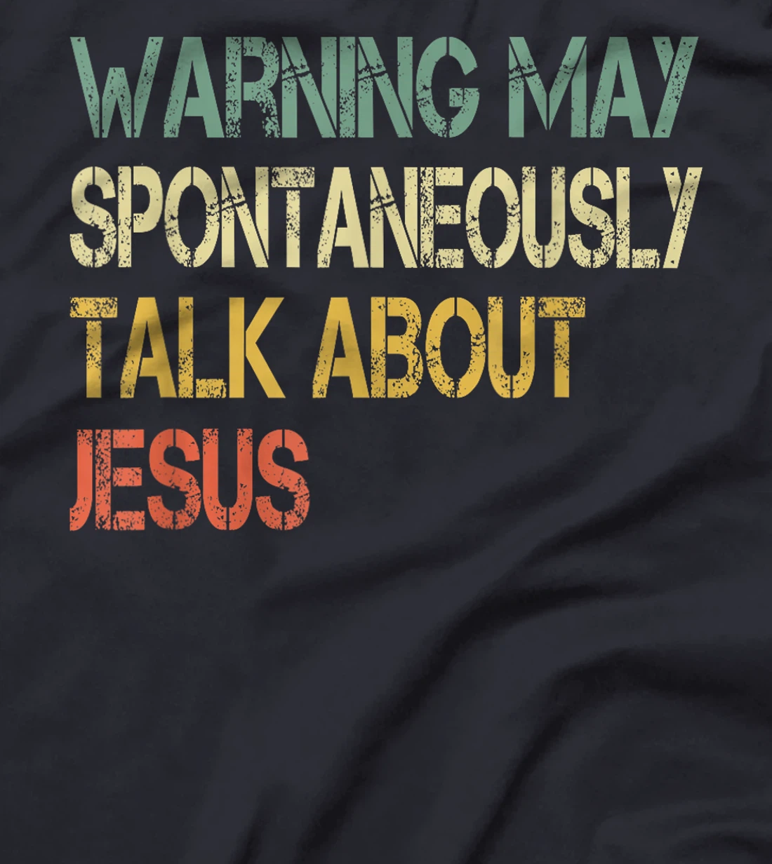 Christian Mens Warning May Talk About Jesus God Bible Faith T-Shirt