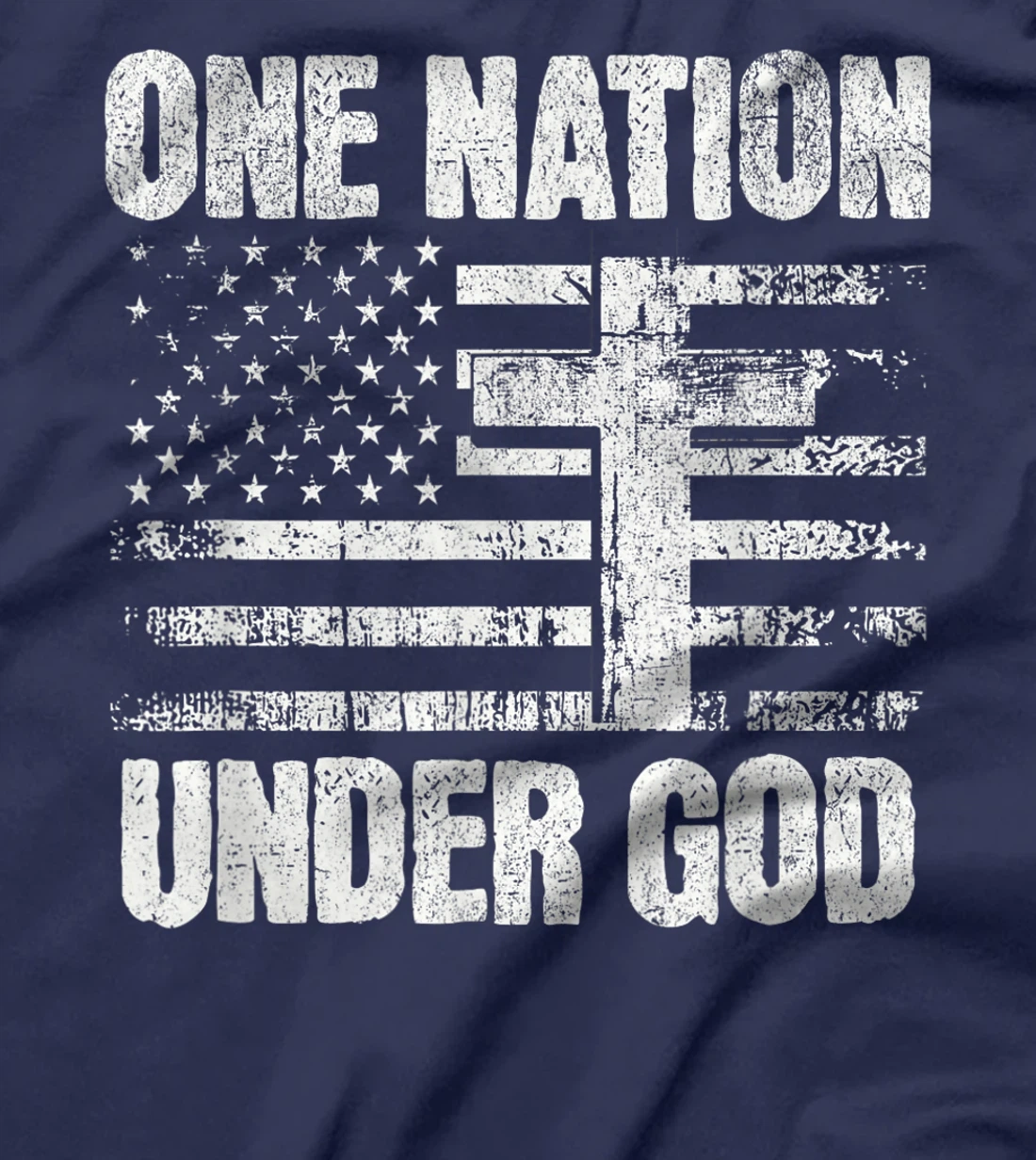 Christian One Nation Under God USA Flag T-Shirt