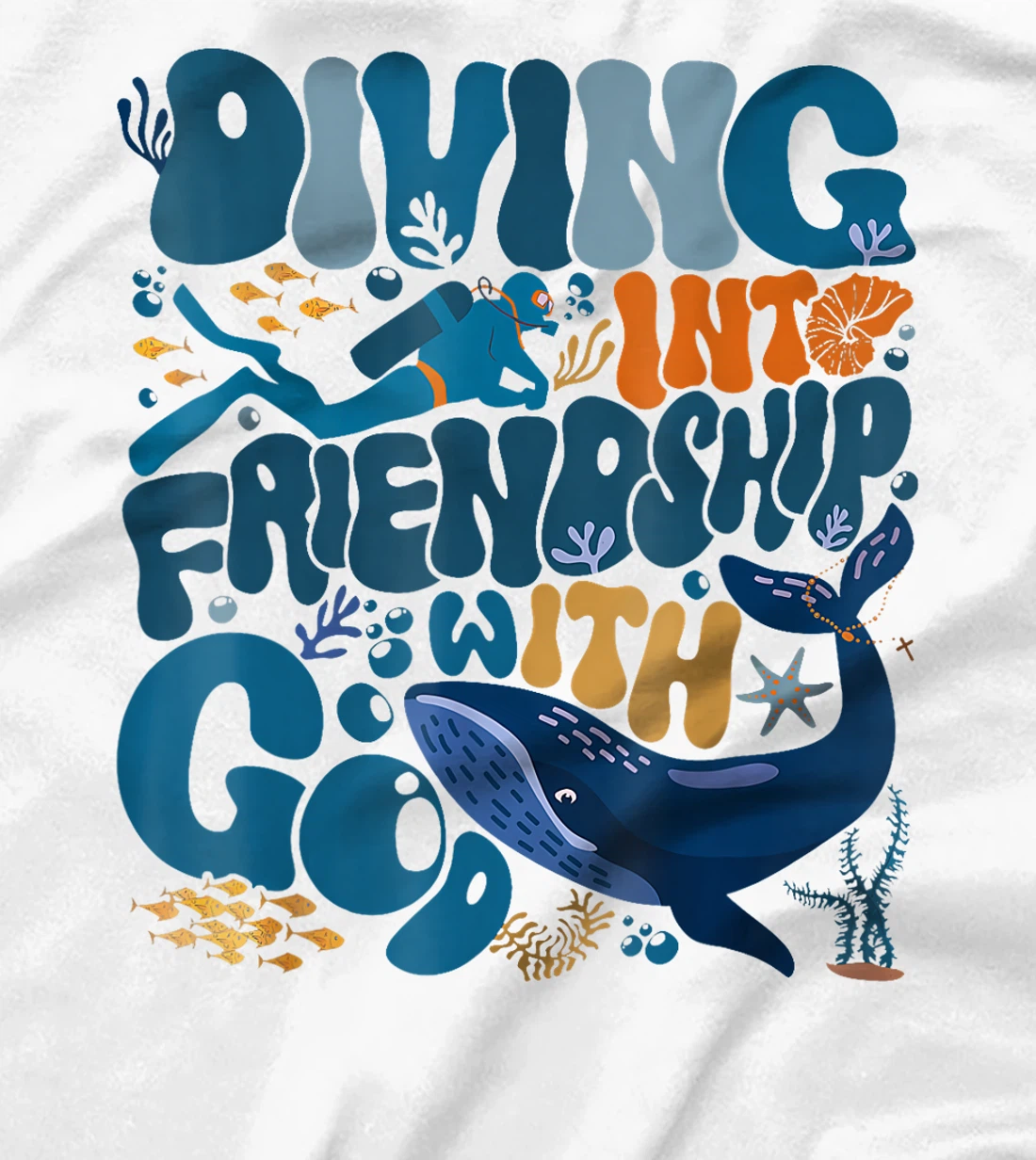 Diving Into Friendship With God Scuba Vbs 2024 Christian T-Shirt
