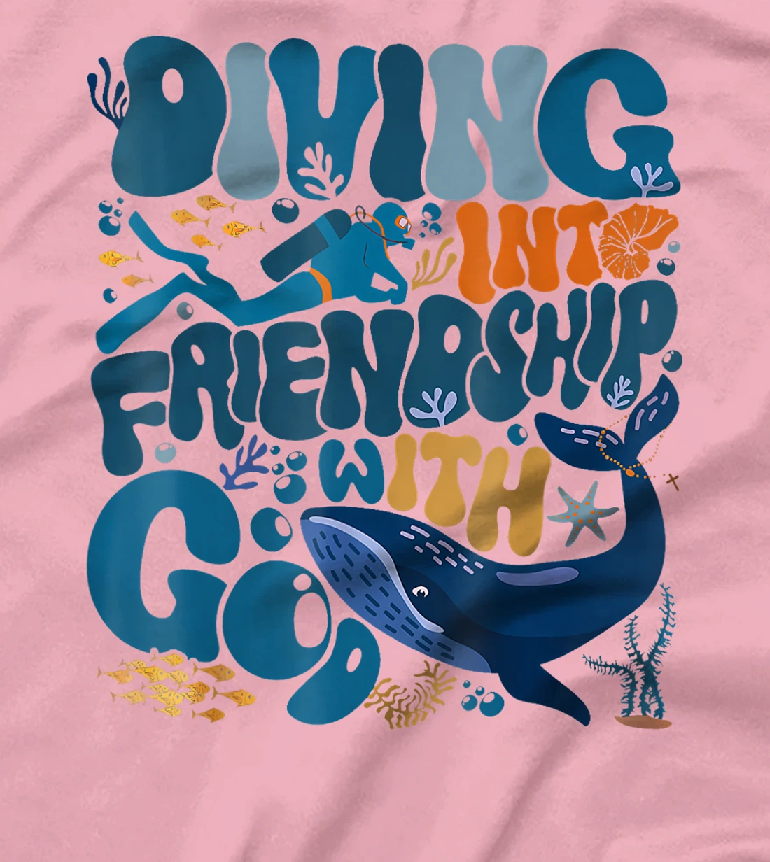 Diving Into Friendship With God Scuba Vbs 2024 Christian T-Shirt