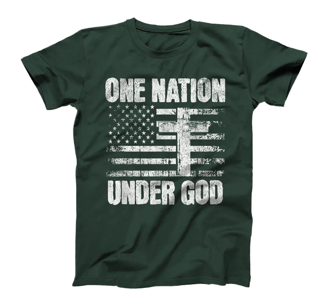 Christian One Nation Under God USA Flag T-Shirt