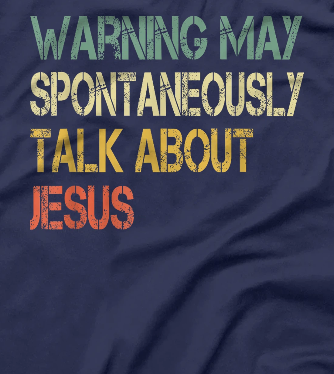 Christian Mens Warning May Talk About Jesus God Bible Faith T-Shirt