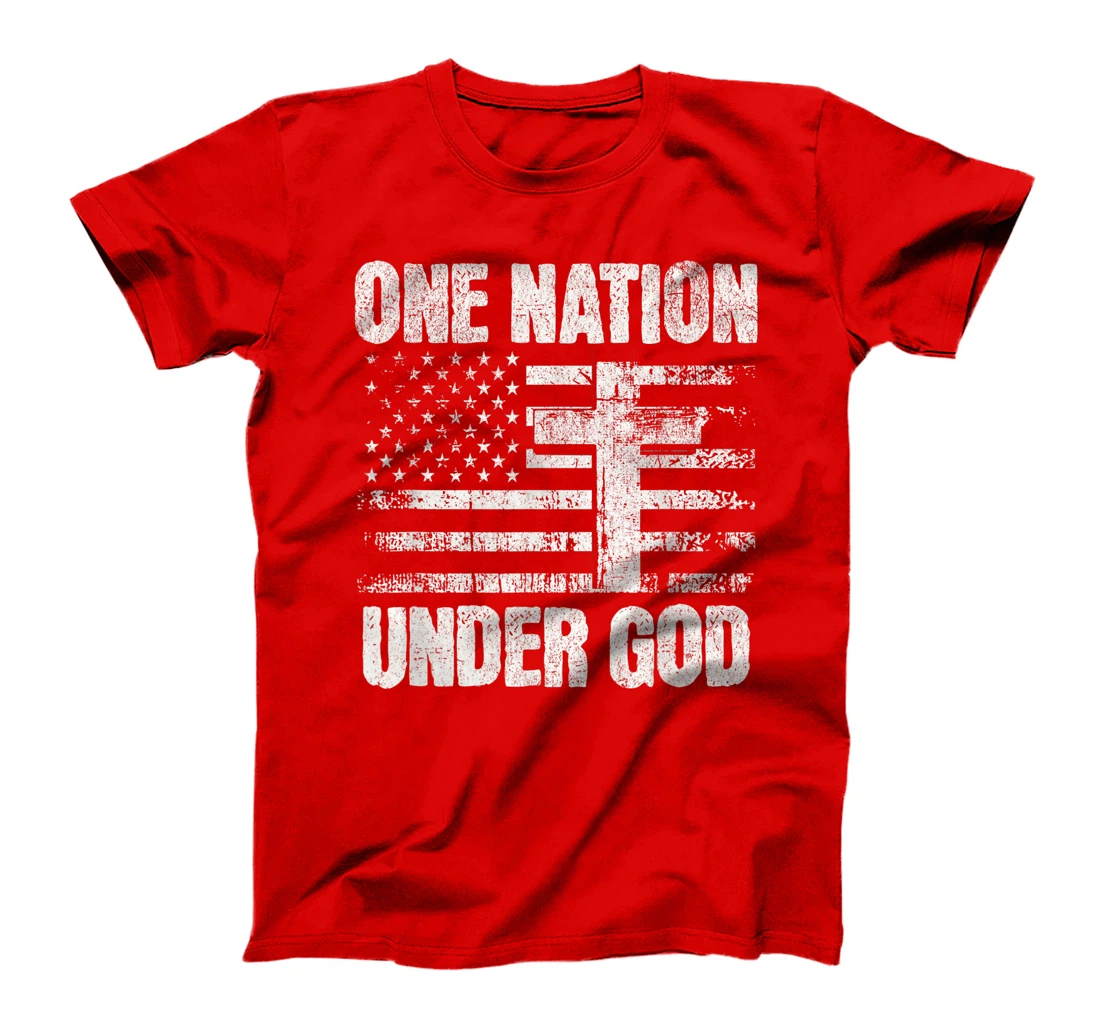 Christian One Nation Under God USA Flag T-Shirt