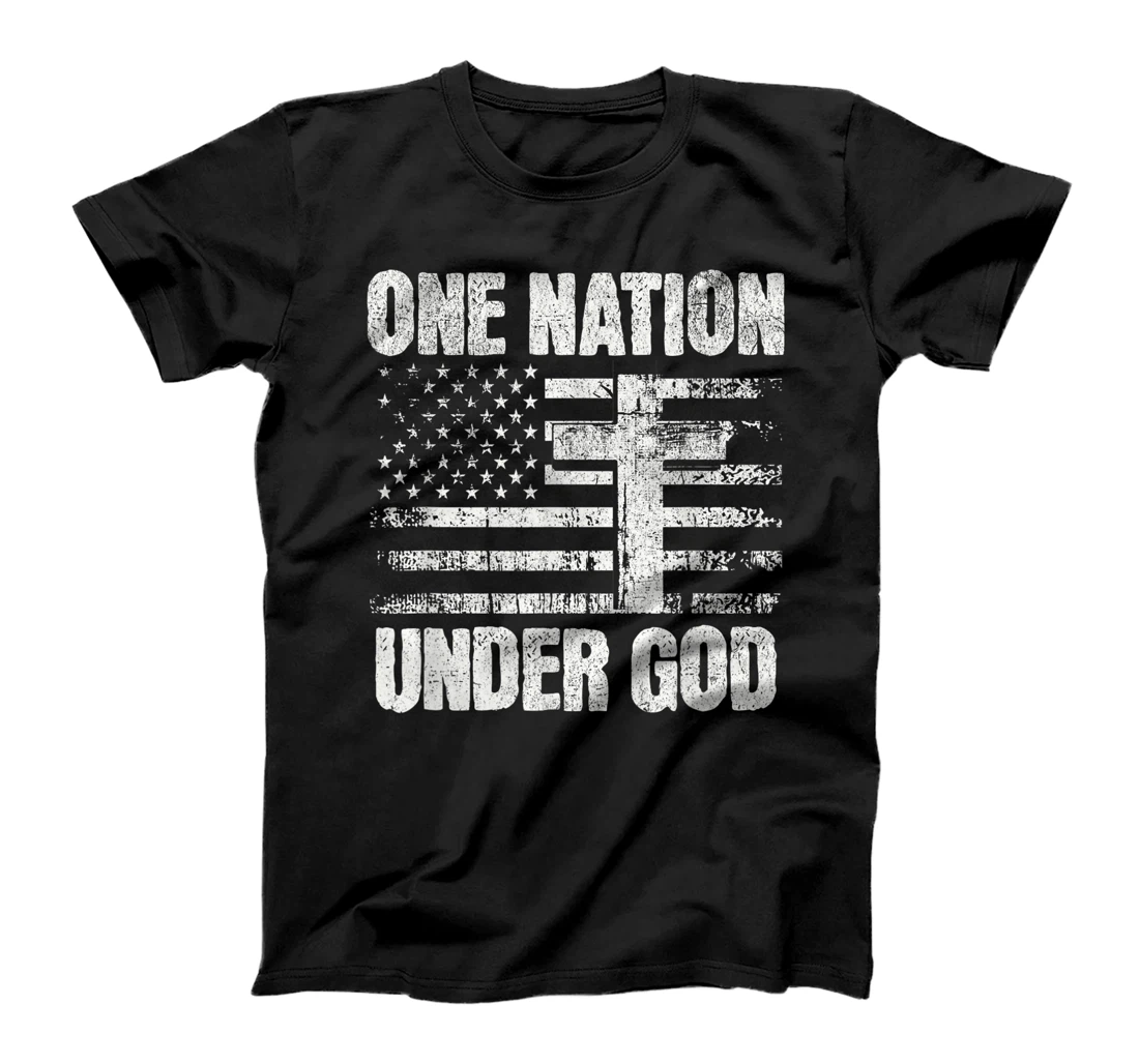 Christian One Nation Under God USA Flag T-Shirt