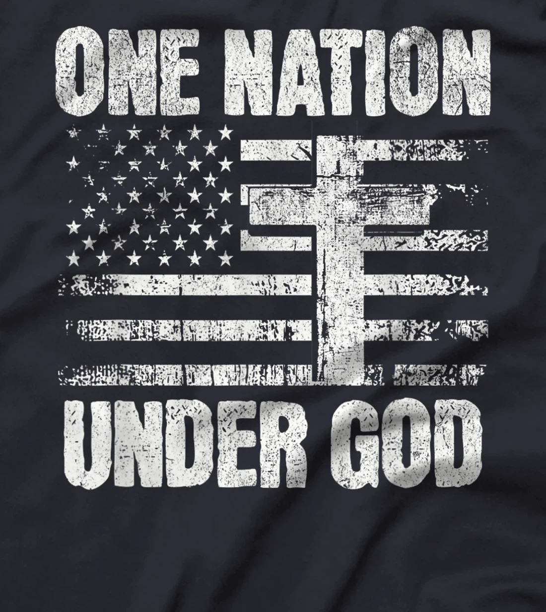 Christian One Nation Under God USA Flag T-Shirt