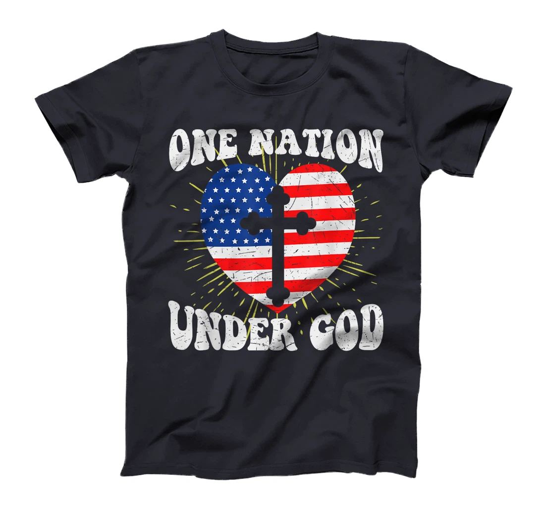 One Nation Under God 4th of July USA Christian Inspirational T-Shirt