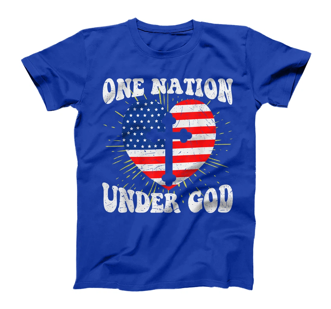 One Nation Under God 4th of July USA Christian Inspirational T-Shirt