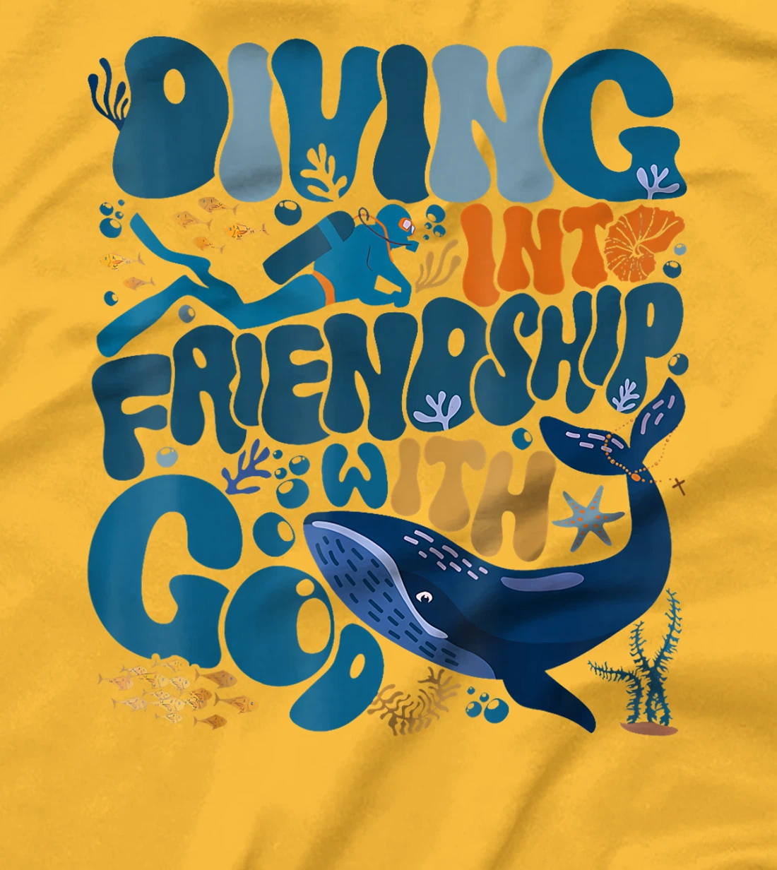 Diving Into Friendship With God Scuba Vbs 2024 Christian T-Shirt