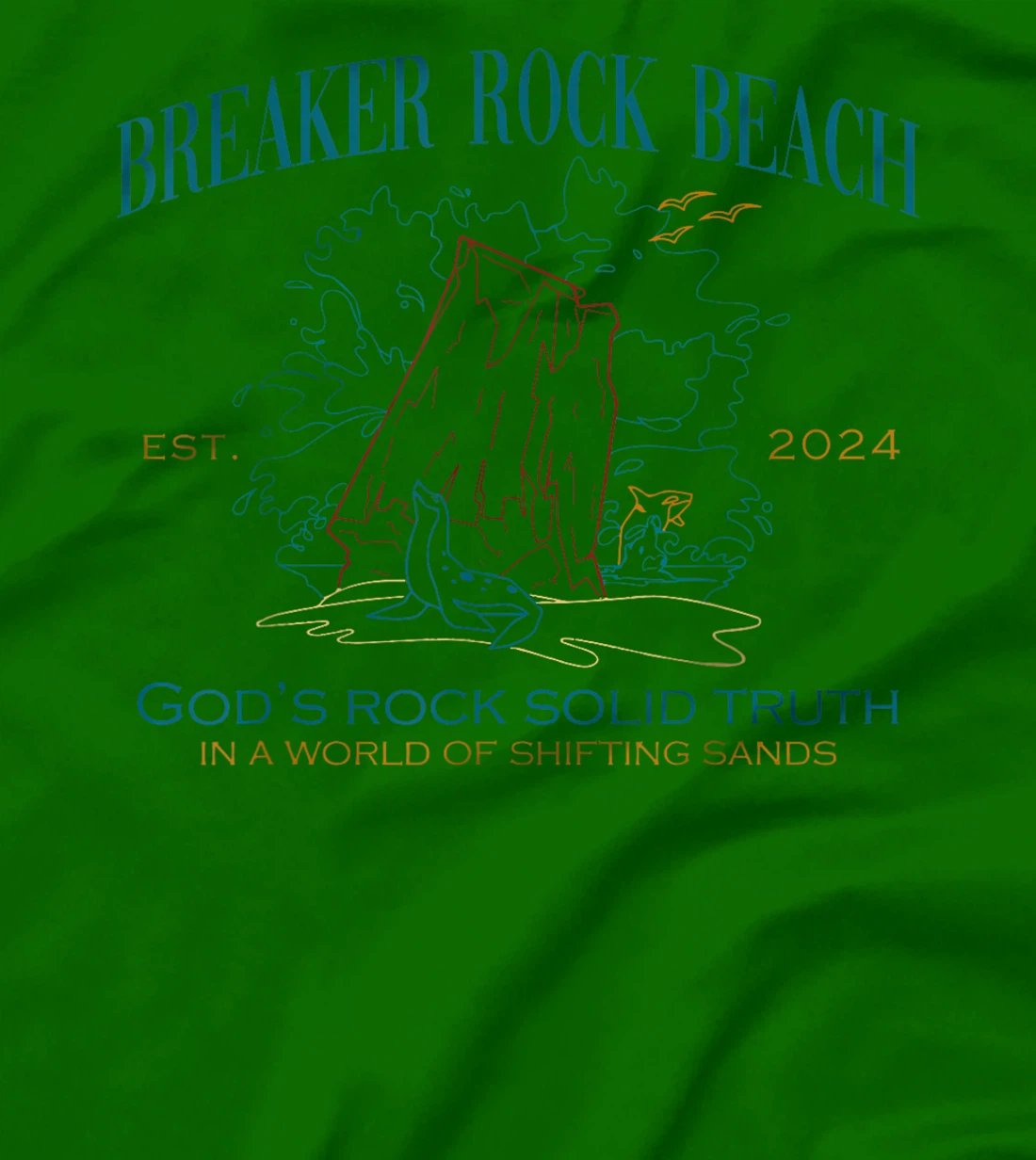Breaker Rock Beach VBS 2024 God's Rock Solid Truth Bible T-Shirt