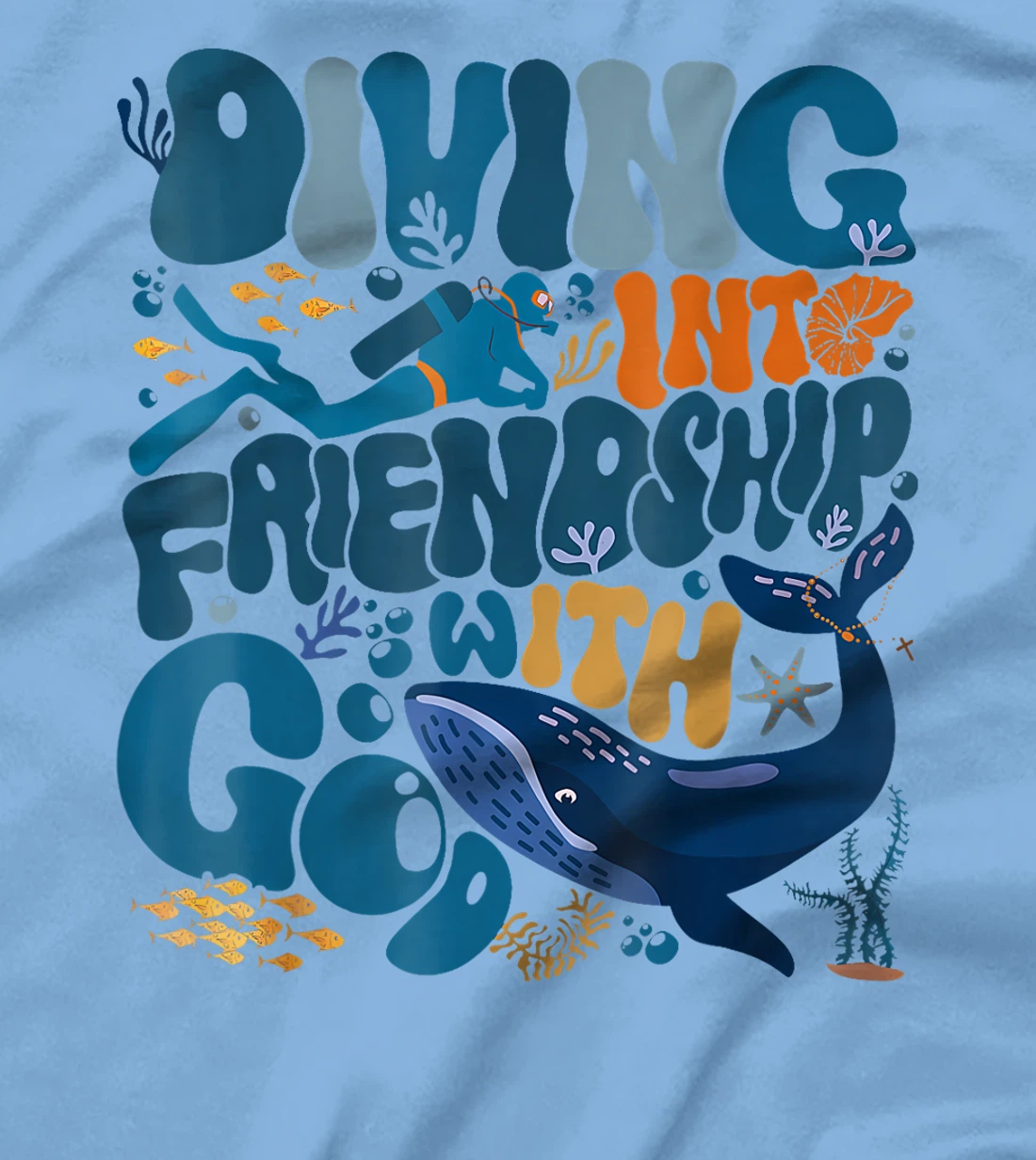 Diving Into Friendship With God Scuba Vbs 2024 Christian T-Shirt