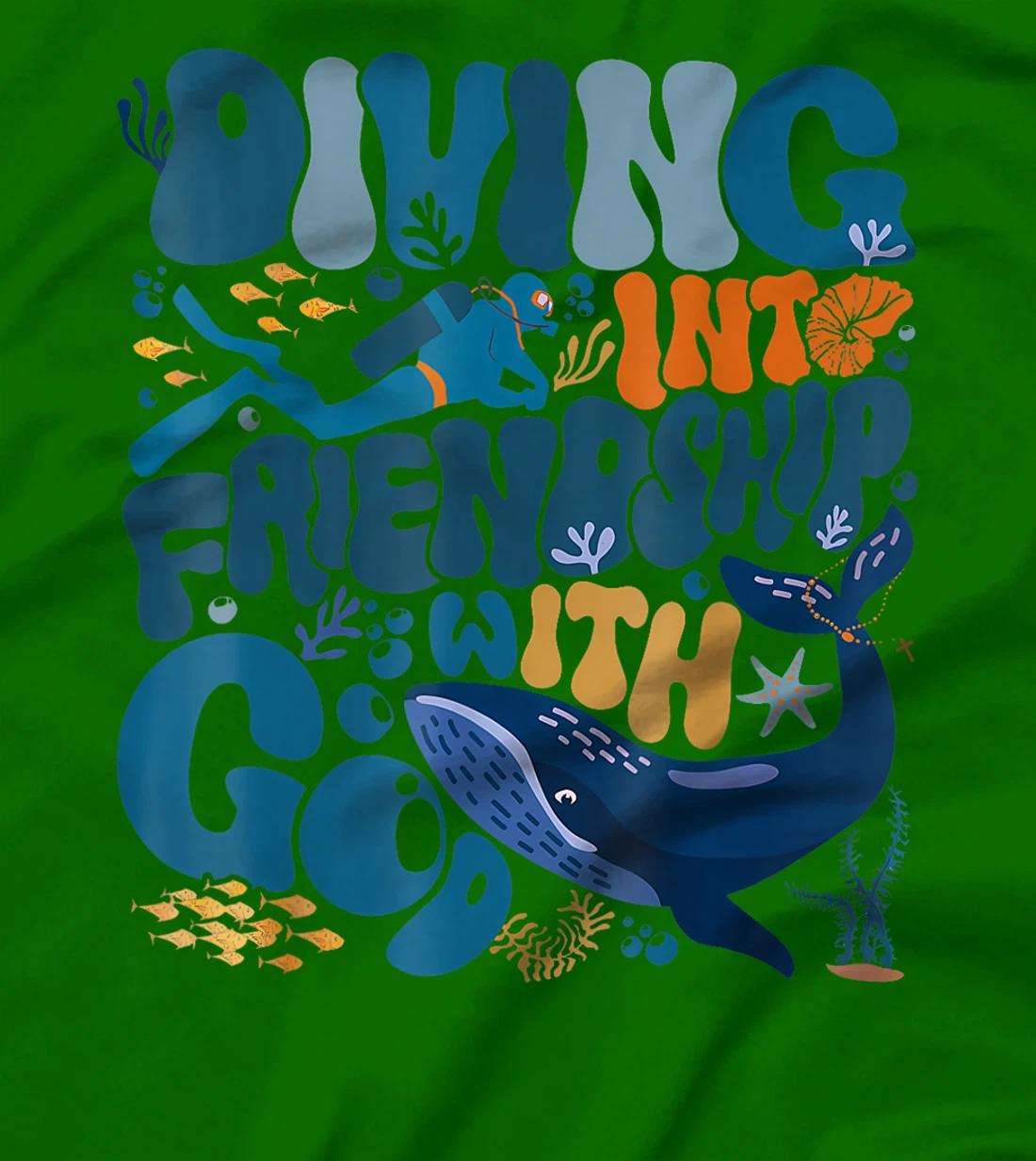 Diving Into Friendship With God Scuba Vbs 2024 Christian T-Shirt