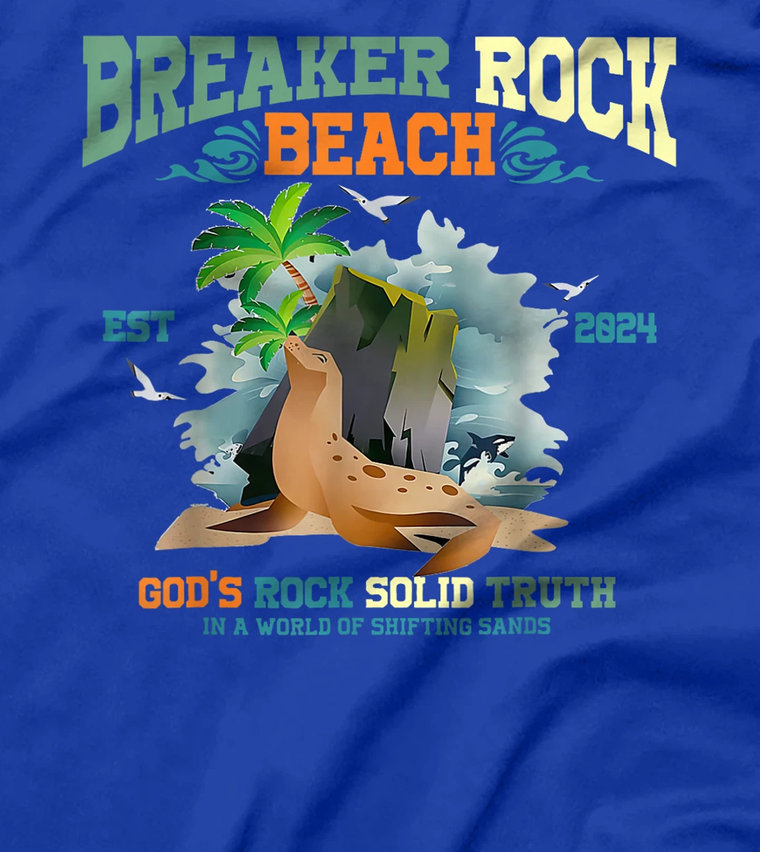 Breaker Rock Beach God's Rock Solid Truth VBS 2024 Christian T-Shirt