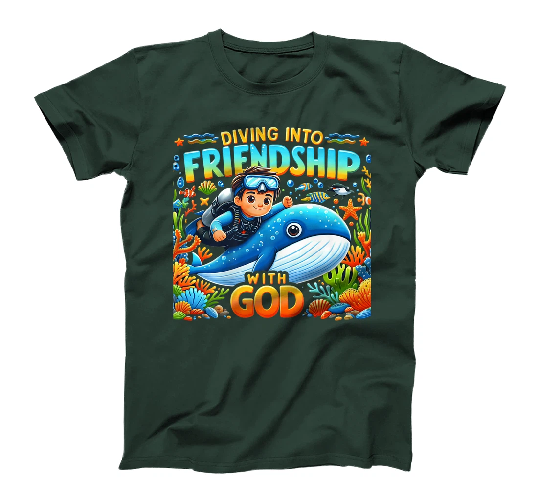 Diving Into Friendship God VBS 2024 Scuba Beach Bible School Premium T-Shirt
