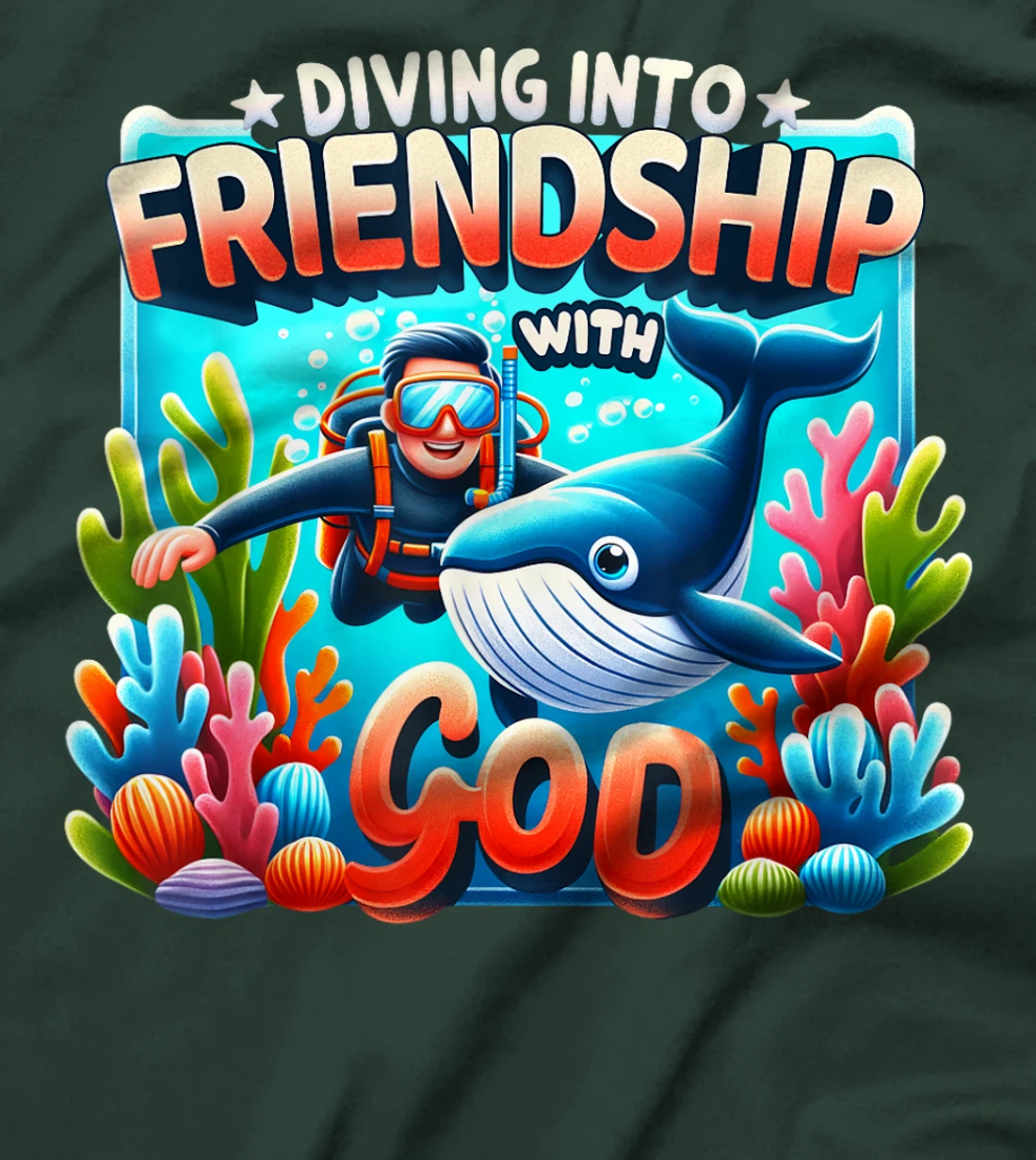 Diving Into Friendship God VBS 2024 Vacation Bible School T-Shirt