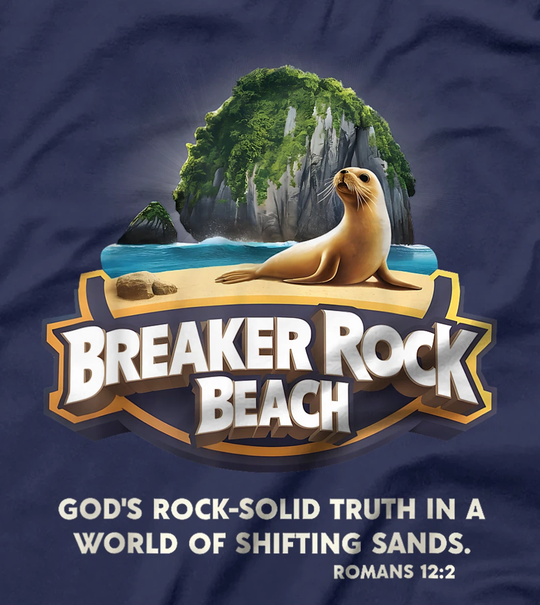 God's Rock Solid Breaker Rock Beach VBS 2024 Christian T-Shirt