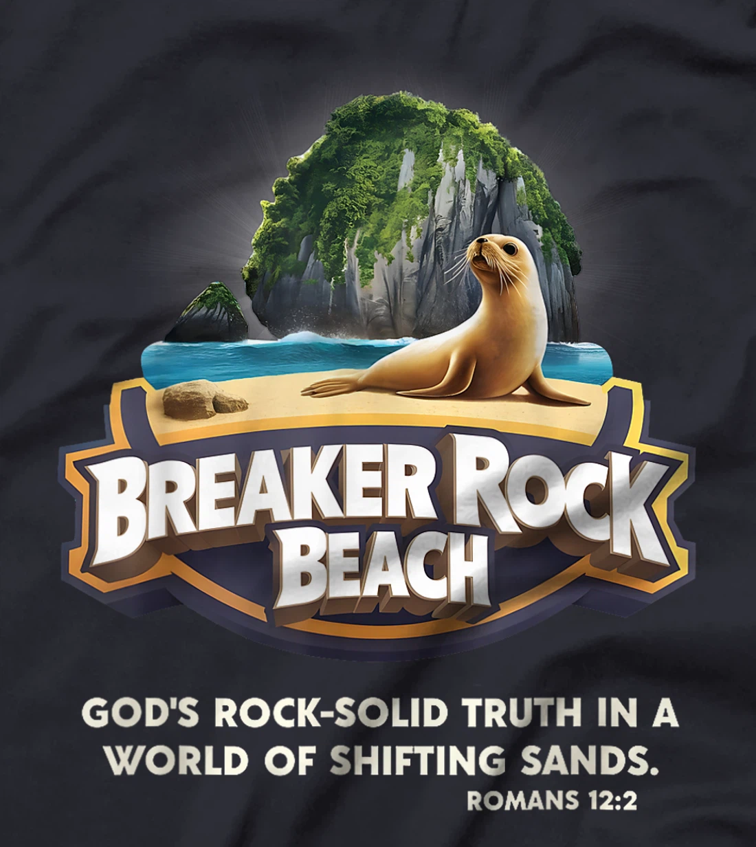 God's Rock Solid Breaker Rock Beach VBS 2024 Christian T-Shirt