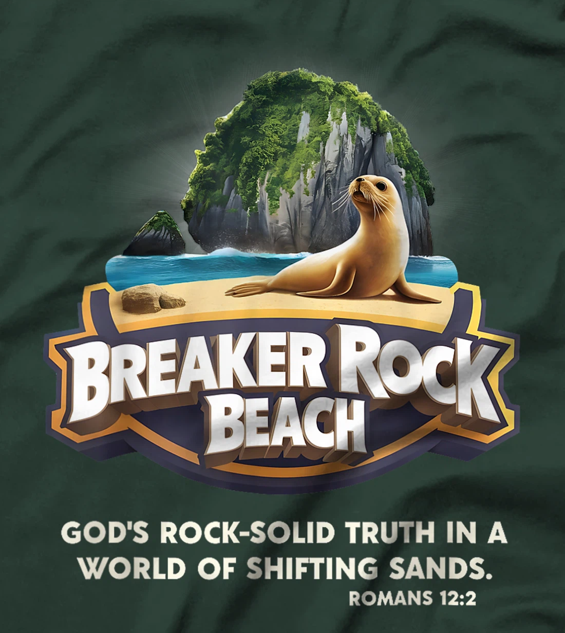 God's Rock Solid Breaker Rock Beach VBS 2024 Christian T-Shirt