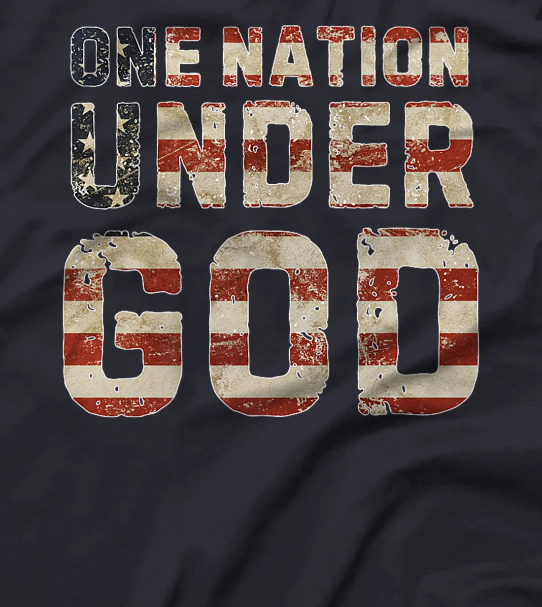 USA American Flag Christian One Nation Under God 4th Of July Premium T-Shirt