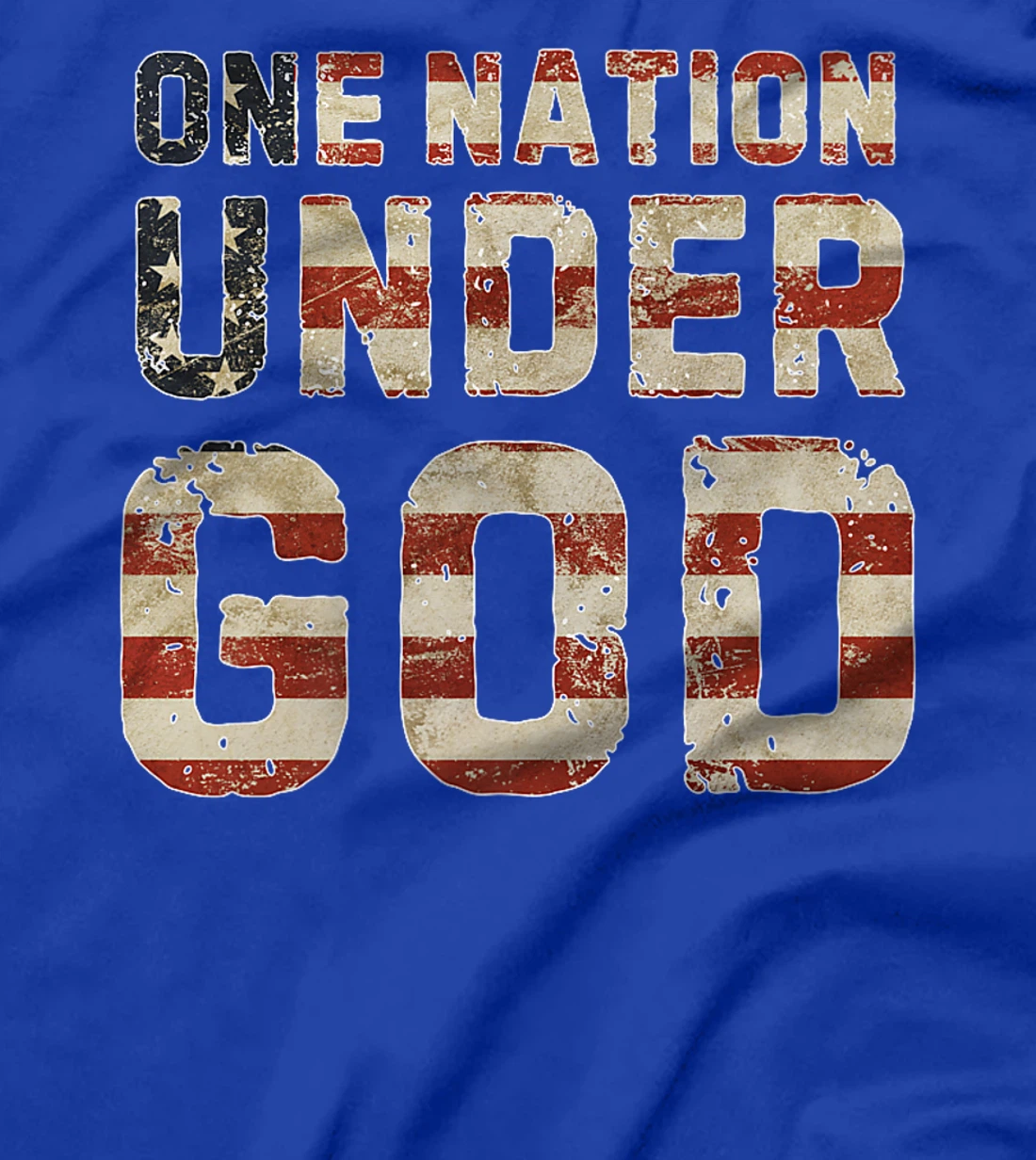 USA American Flag Christian One Nation Under God 4th Of July Premium T-Shirt