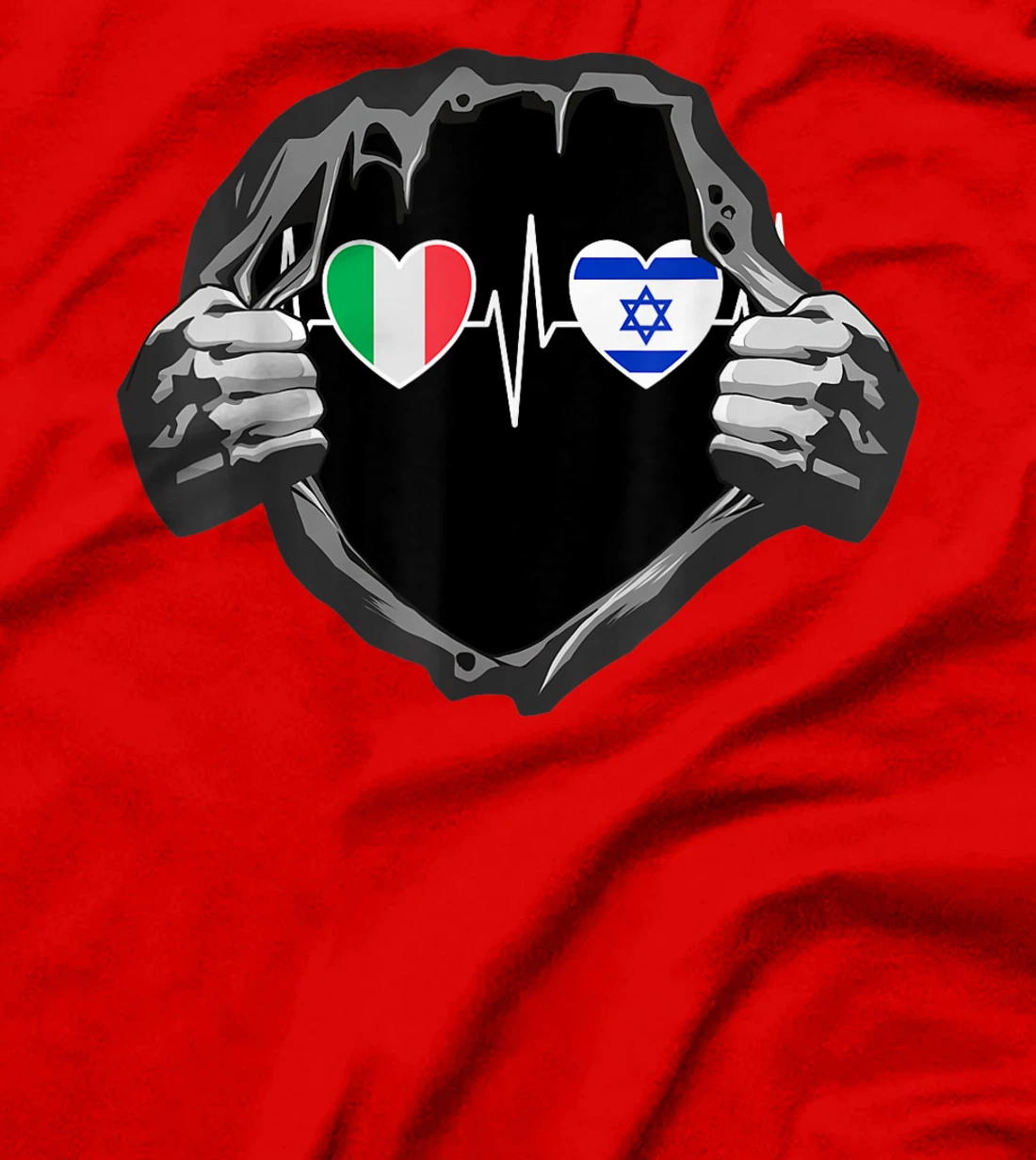 Italy And Israel Israeli Flag Flags T-Shirt