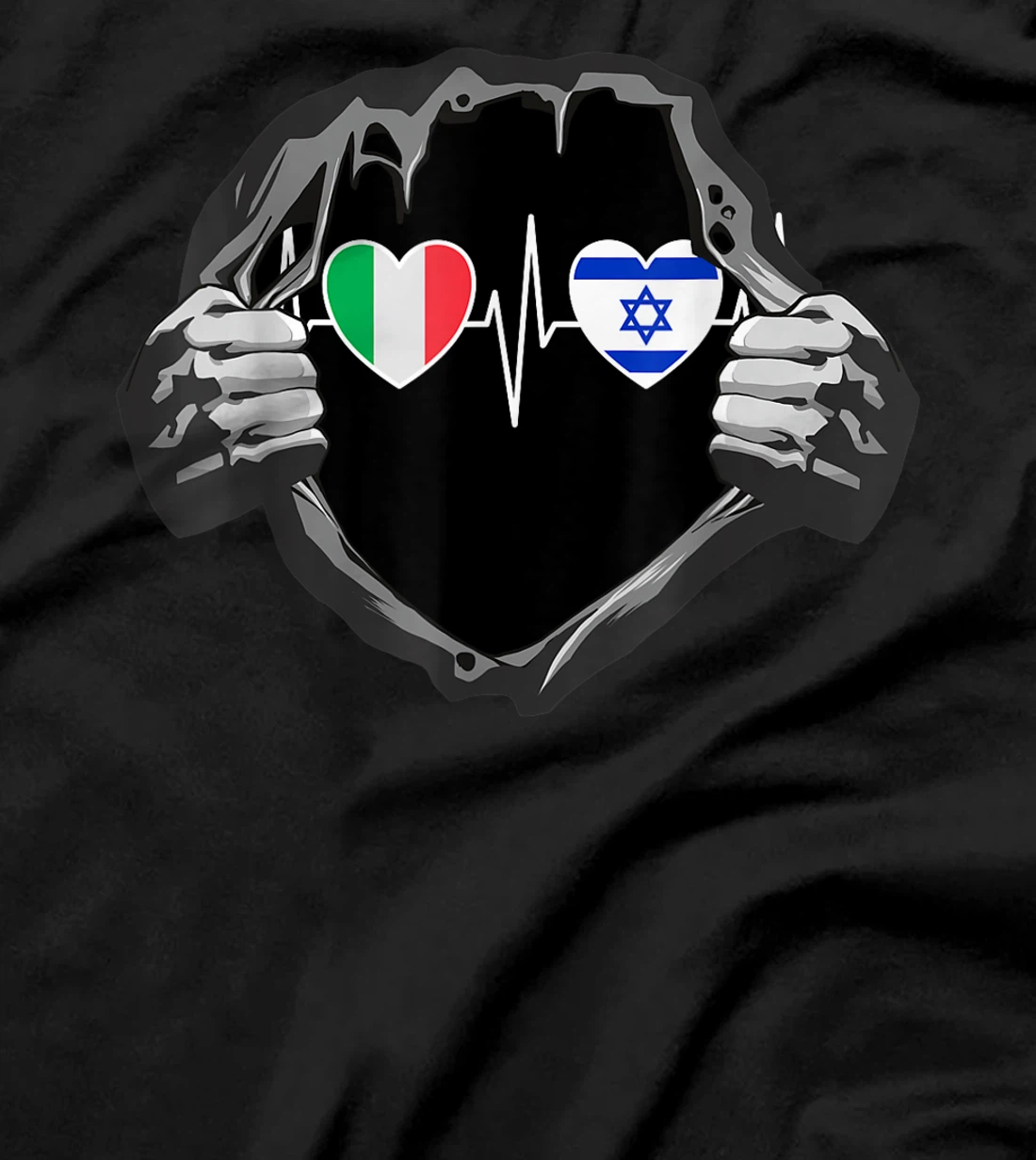 Italy And Israel Israeli Flag Flags T-Shirt