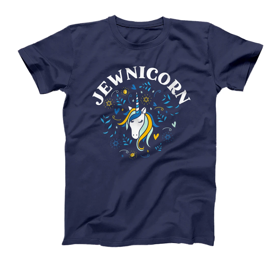 Womens Jewnicorn Chanukah Menorah Hanukkah Israel Jew Unicorn T-Shirt