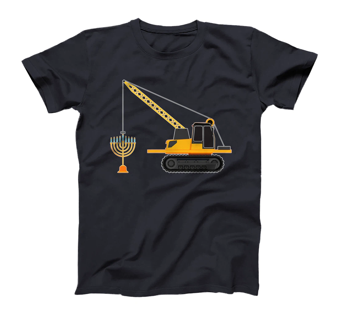 Chanukah Menorah Hanukkah Israel Jew Jewish Pride Excavator Premium T-Shirt