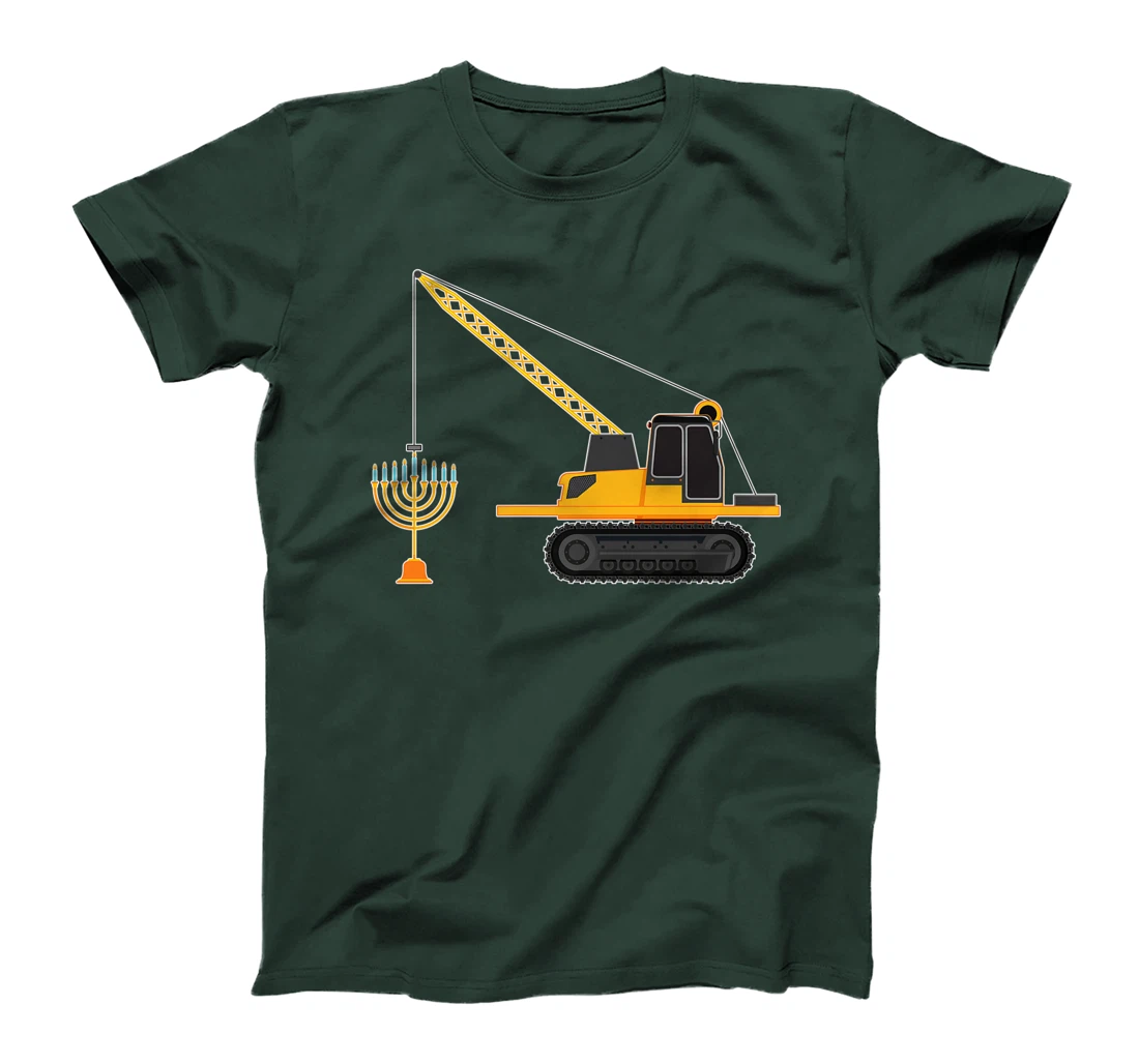 Chanukah Menorah Hanukkah Israel Jew Jewish Pride Excavator Premium T-Shirt
