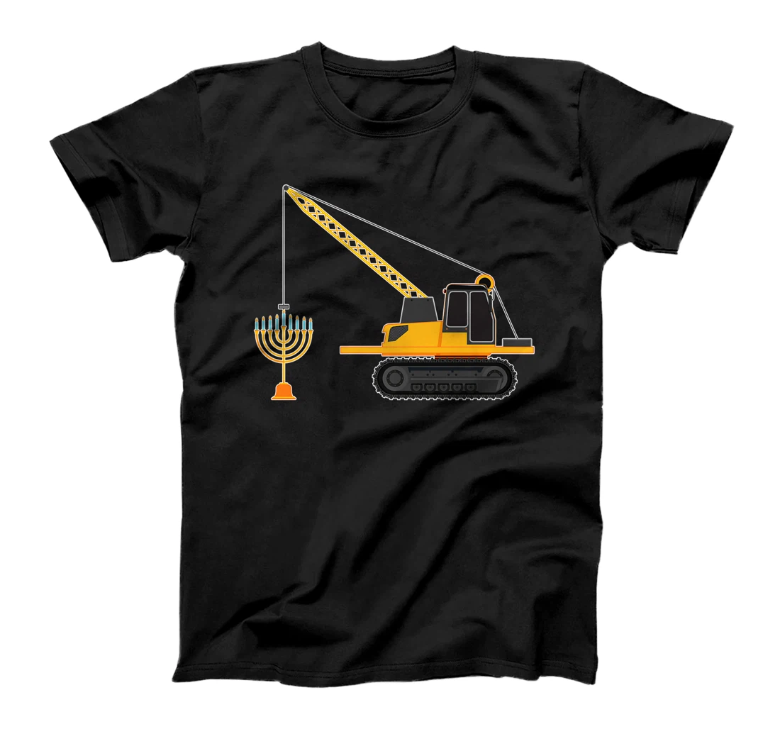 Chanukah Menorah Hanukkah Israel Jew Jewish Pride Excavator Premium T-Shirt