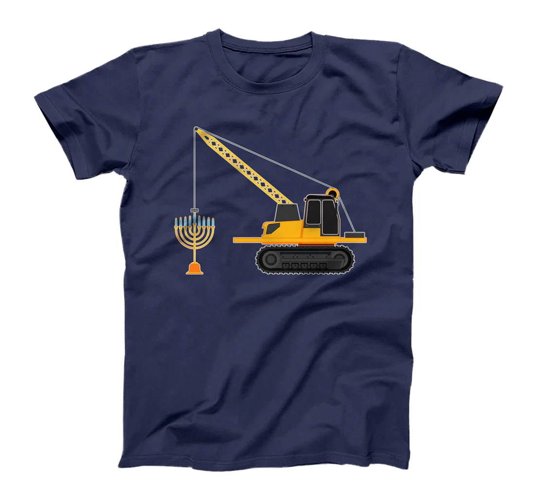 Chanukah Menorah Hanukkah Israel Jew Jewish Pride Excavator Premium T-Shirt