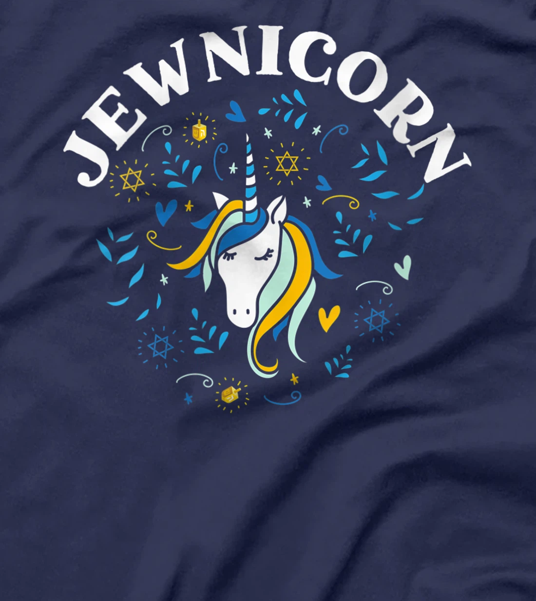 Womens Jewnicorn Chanukah Menorah Hanukkah Israel Jew Unicorn T-Shirt