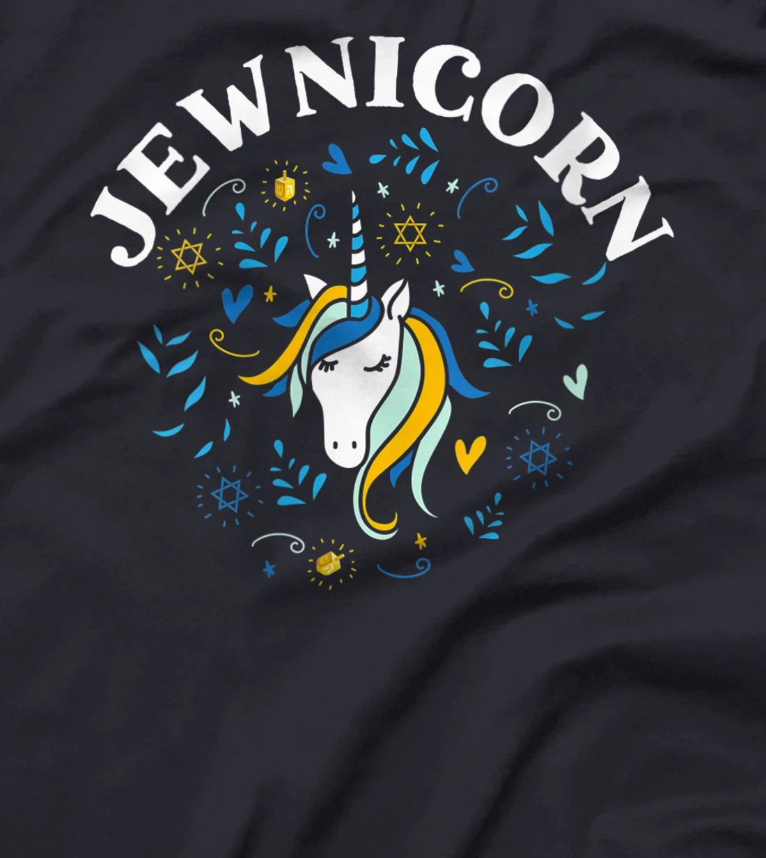 Womens Jewnicorn Chanukah Menorah Hanukkah Israel Jew Unicorn T-Shirt