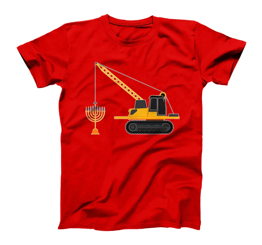 Chanukah Menorah Hanukkah Israel Jew Jewish Pride Excavator Premium T-Shirt