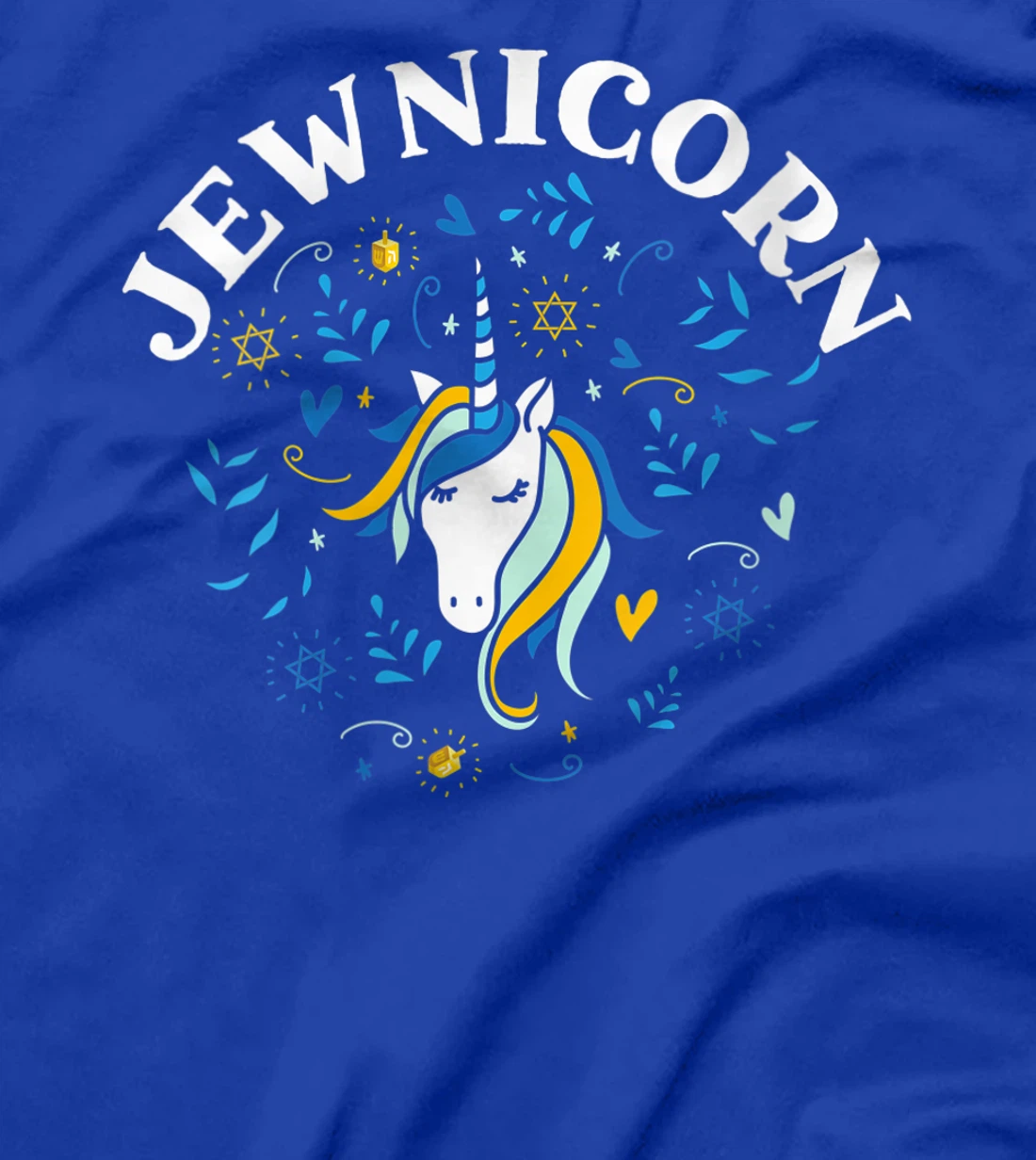 Womens Jewnicorn Chanukah Menorah Hanukkah Israel Jew Unicorn T-Shirt