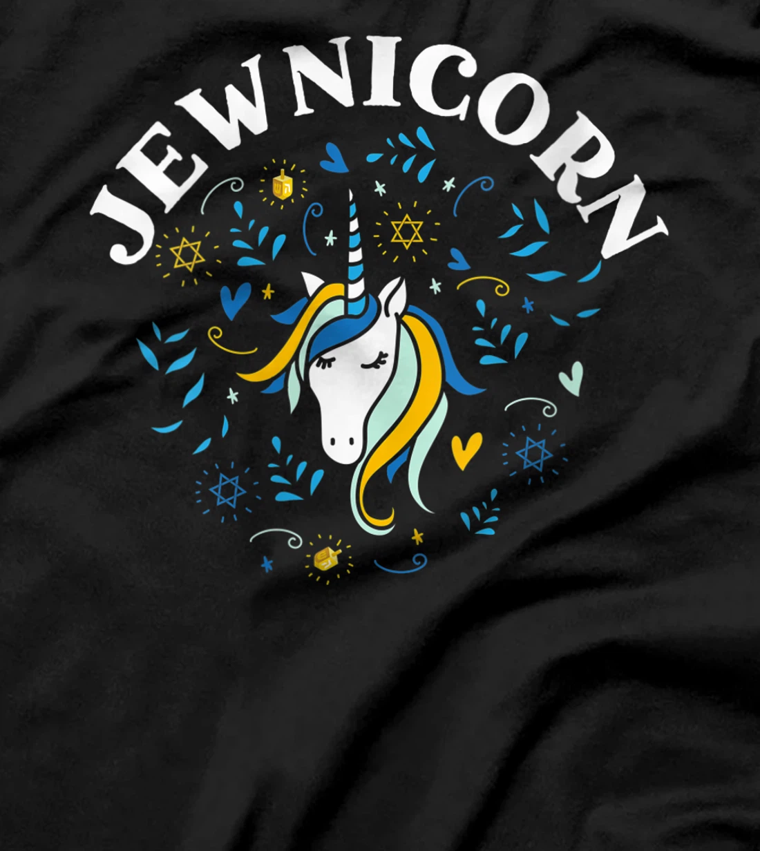 Womens Jewnicorn Chanukah Menorah Hanukkah Israel Jew Unicorn T-Shirt
