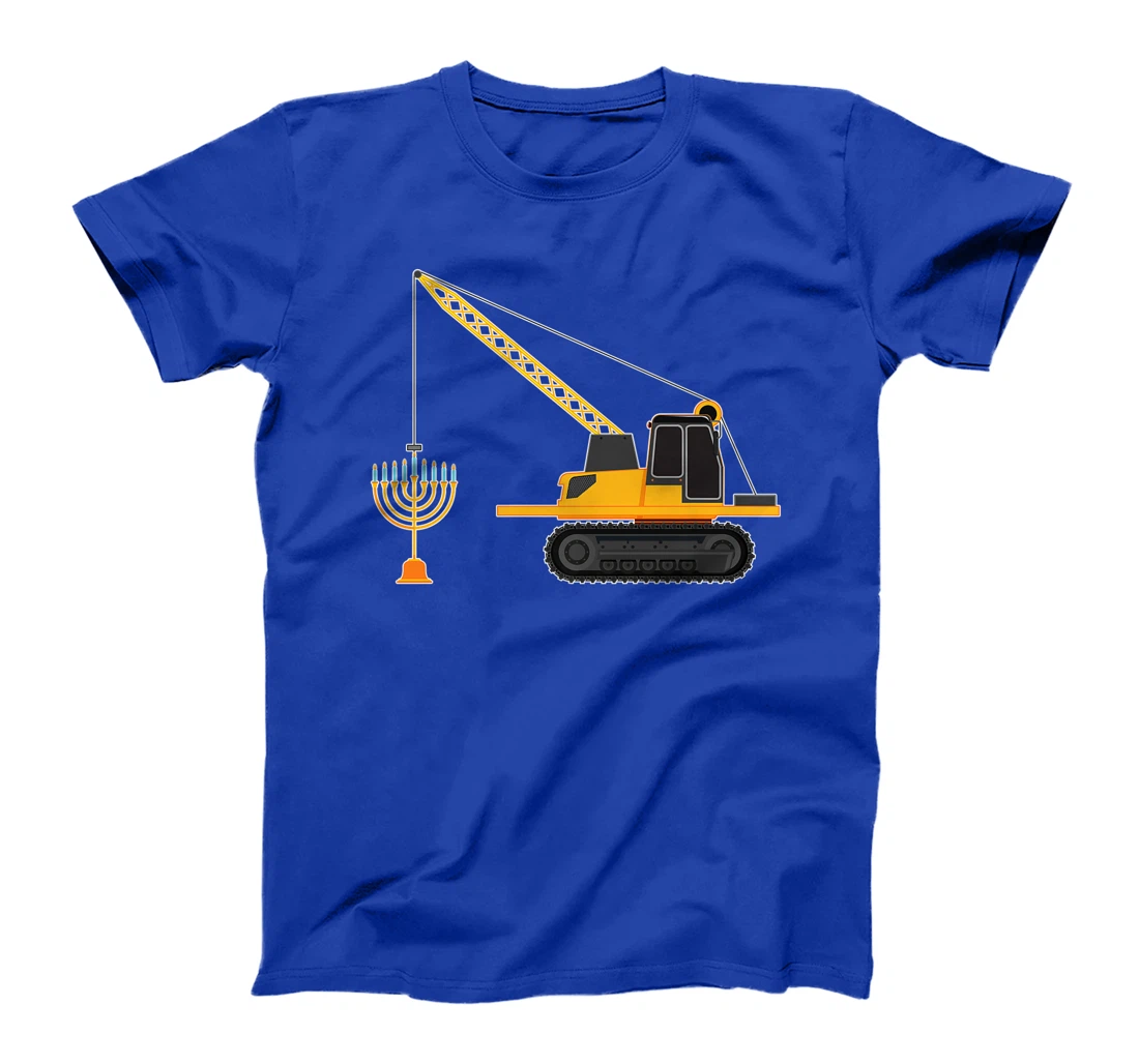 Chanukah Menorah Hanukkah Israel Jew Jewish Pride Excavator Premium T-Shirt